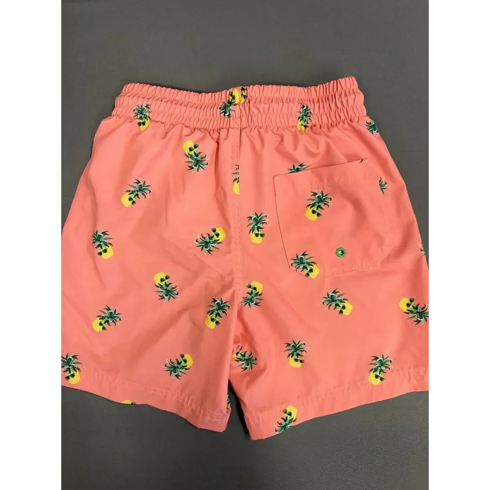 HAWAIIAN Swim Trunks BOYS Youth L 10-12 pineapples Swimming Shorts OLD NAVY